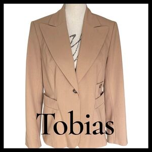 Vintage TOBIAS Camel One Button Blazer (10)